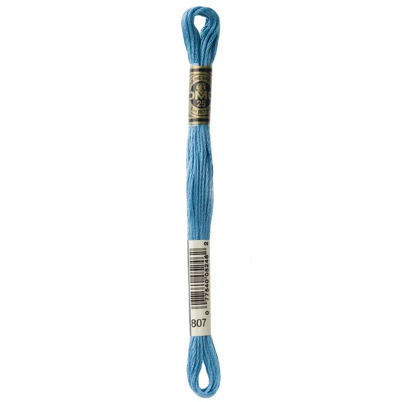 DMC 117-807 6 Strand Embroidery Cotton Floss, Peacock Blue, 8.7-Yard - Image 2
